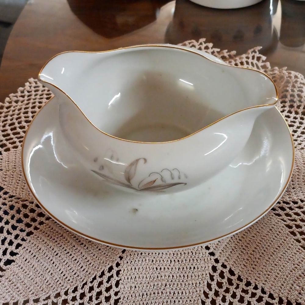 Vintage keystone china gray dish fine china